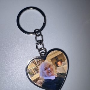 Double sided Heart shape keyring