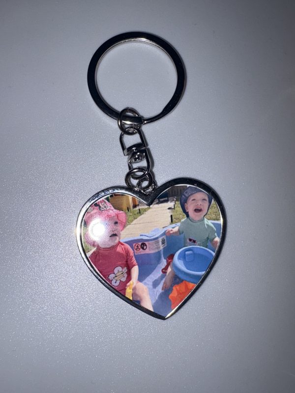 Double sided Heart shape keyring