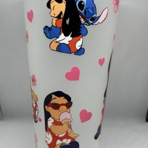 Blue alien inspired 24oz cold cup