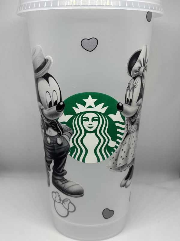 Mouse couple inspired 24oz starbies cold cup