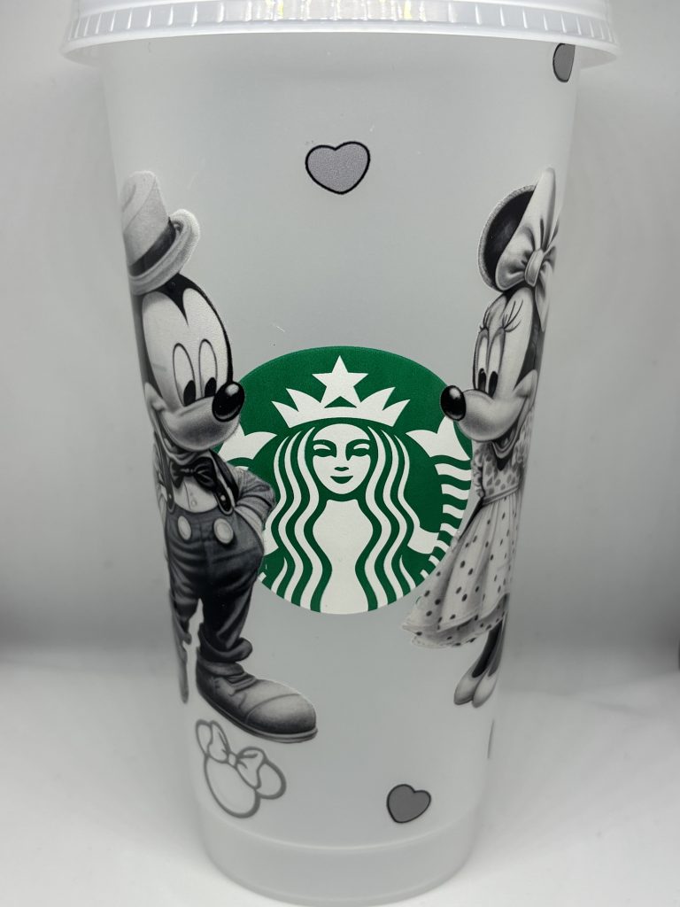 Mouse couple inspired 24oz starbies cold cup