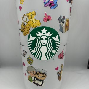 Character inspired 24oz starbies cold cup
