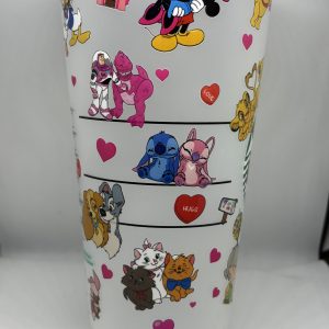 Character inspired 24oz starbies cold cup