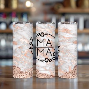 Marble effect Mama 20oz tumbler