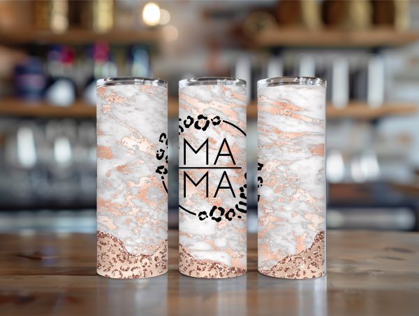 Marble effect Mama 20oz tumbler