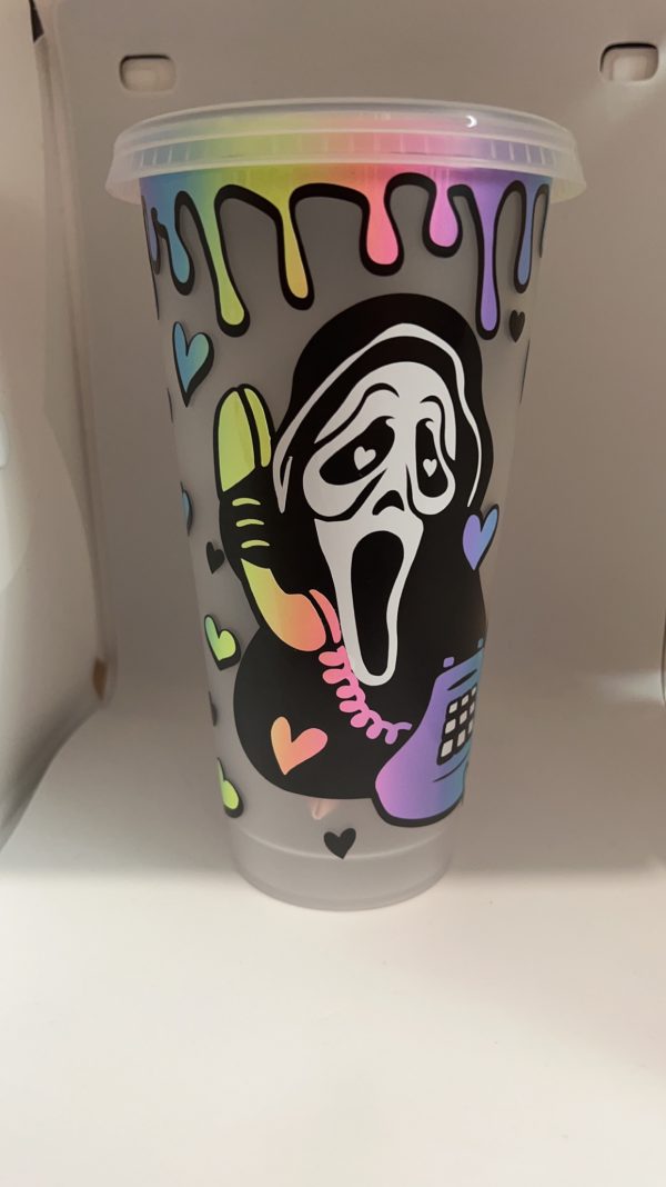Ghost face 24oz cold cup