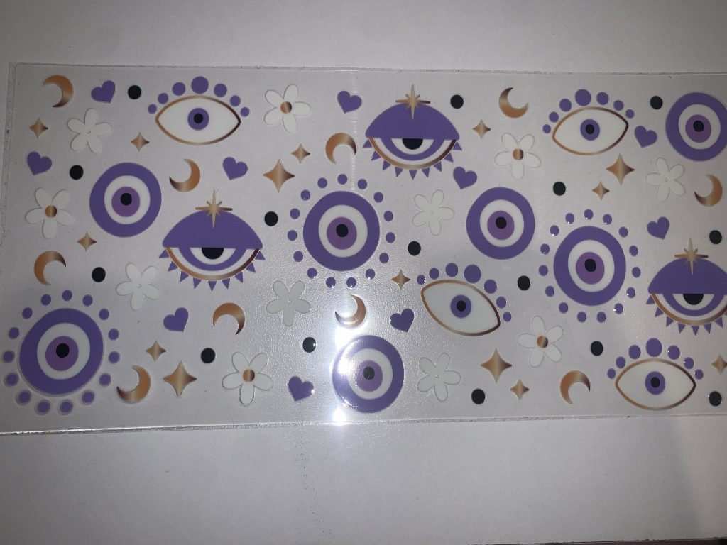 purple evil eye design
