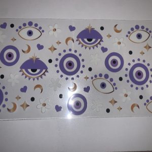 purple evil eye design