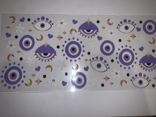 purple evil eye design