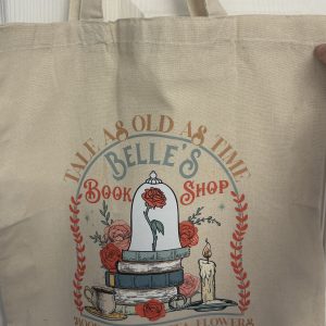 Belle’s bookshop tote bag