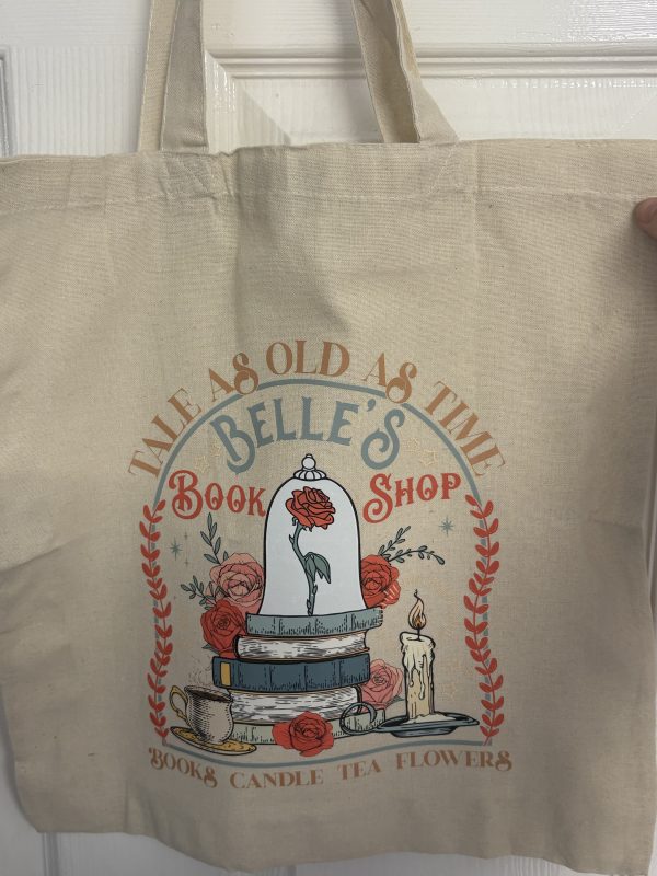 Belle’s bookshop tote bag
