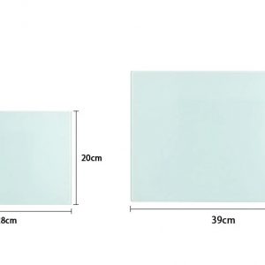 28.5cm x 39cm Toughened glass plain finish chopping board