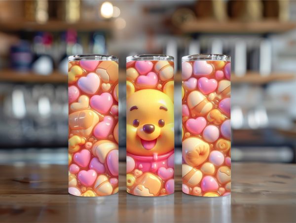3D Pooh 20oz insulated tumbler