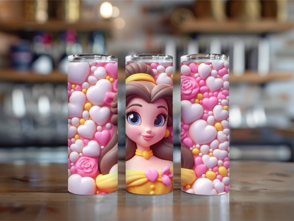3D princess 20oz insulated tumbler