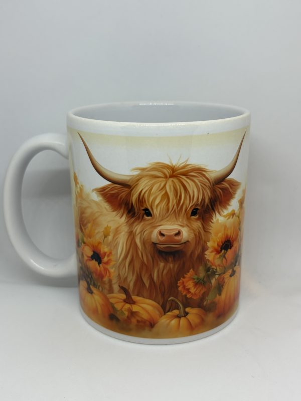 Autumnal highland cow mug
