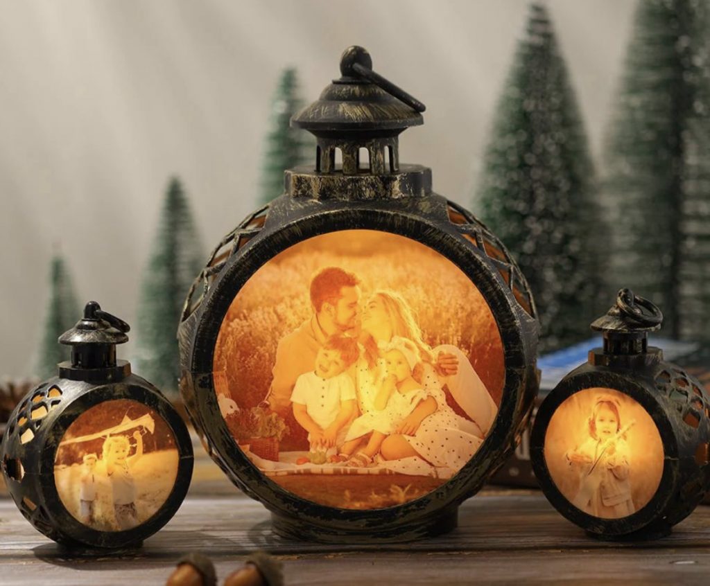 Plastic personalised lantern light - large