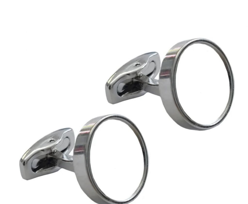 Round personalised cufflinks - chrome