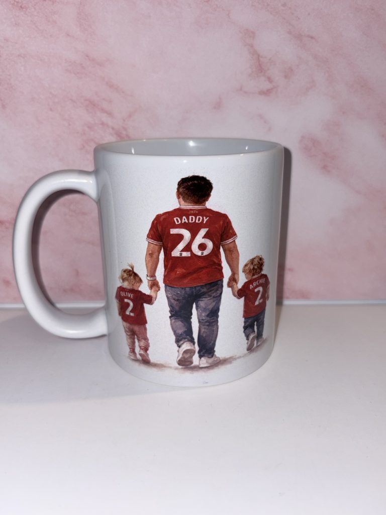 Personalised football mug